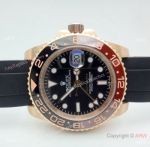 Replica Rolex GMT-Master II Rubber Strap Brown Black Ceramic Watch